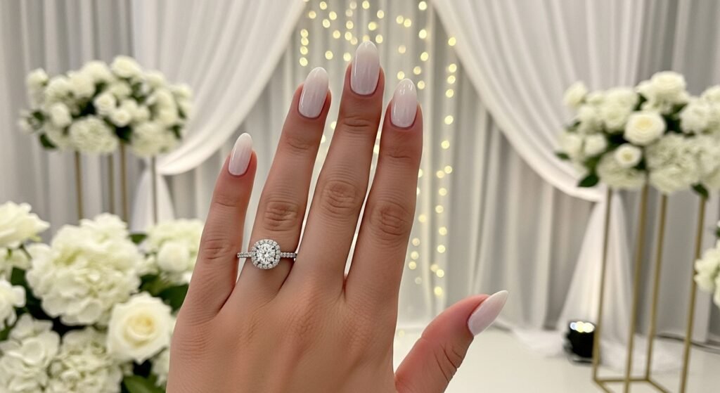 Milky White Nails