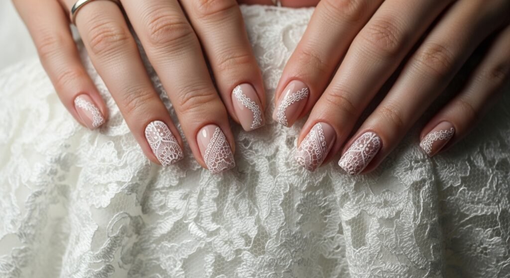Lace-Inspired Nail Art