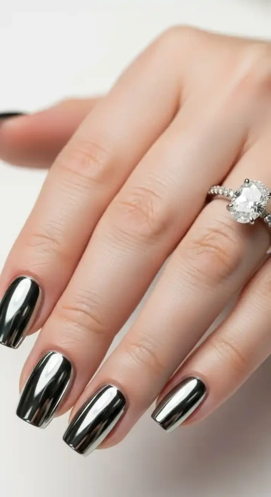 Chrome Glazed Nails