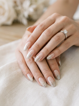 3. Glitter Ombre Nails
