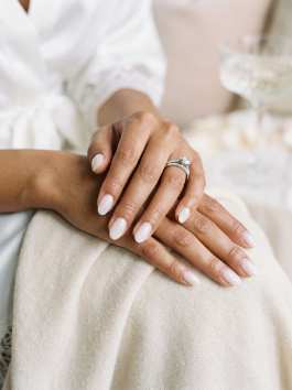 11. Milky White Nails