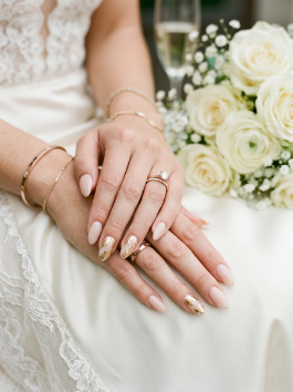 14. Sheer Nude with Gold Foil