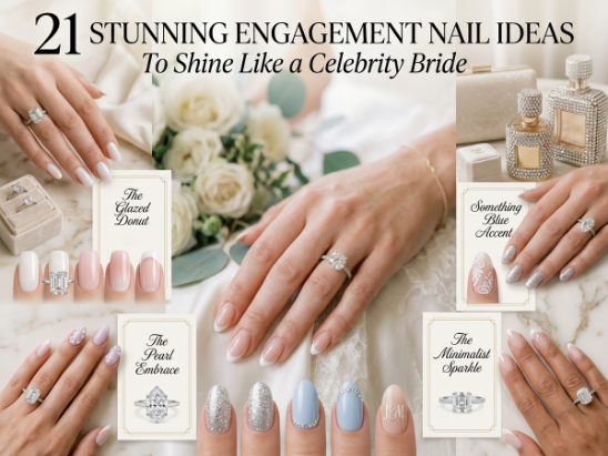 21 Stunning Engagement Nail Ideas to Shine Like a Celebrity Bride