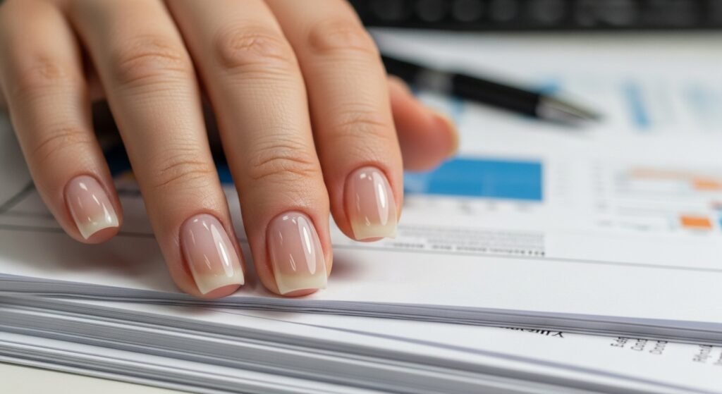 Short Square Gloss Nails