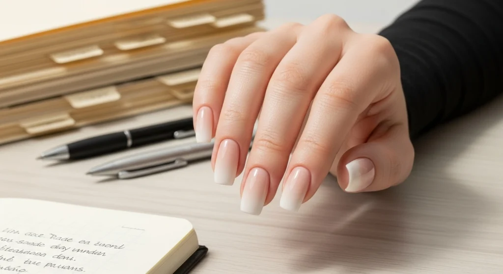 Neutral Ombré Nails