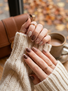 How to Style Neutral Fall Nails with Outfits