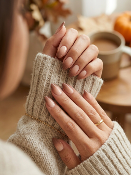Soft Mocha Gradient Nails