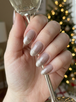 2. Frosted Taupe with Micro-Glitter