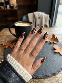 Espresso Marble Nails