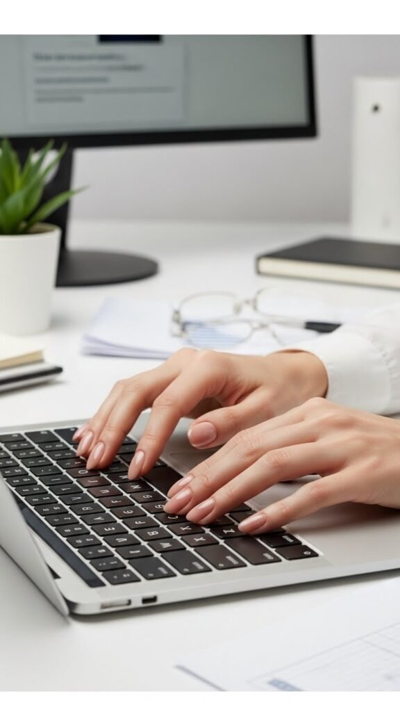 18. Short Gel Nails for Work