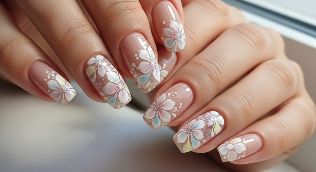 12. Nude Nails with Minimalist Dots