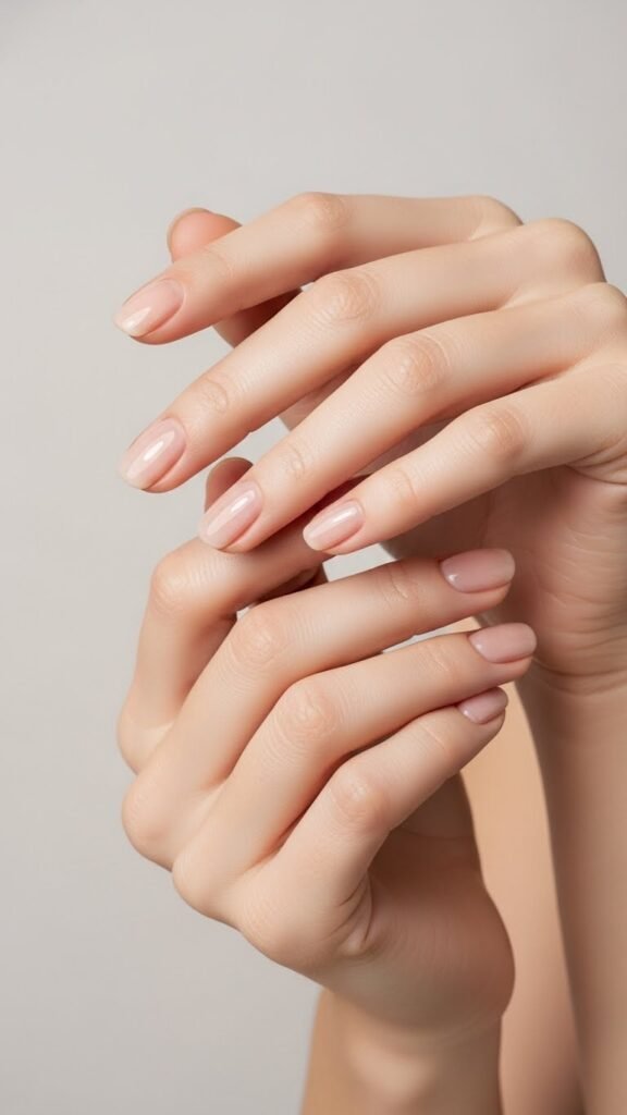 8. Sheer Neutral Nails
