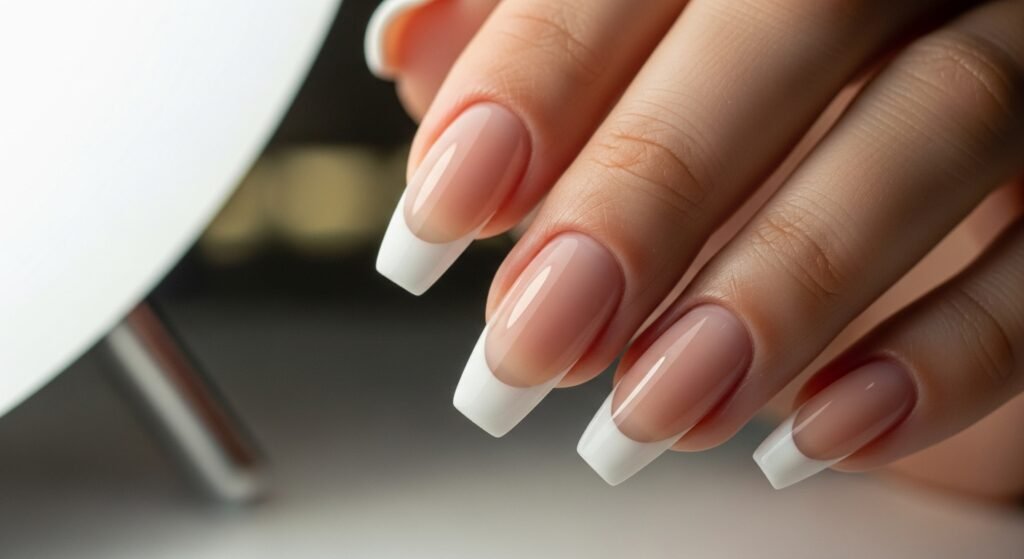 3. Sheer Pink Square Nails