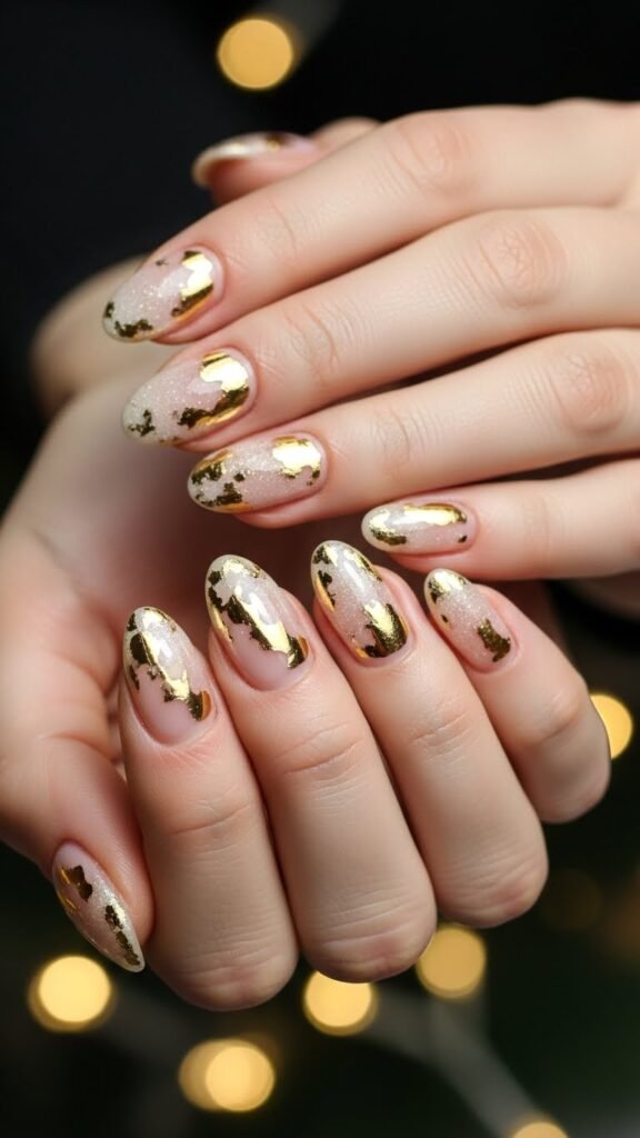23. Neutral Beige New Year Nails
