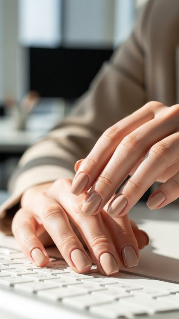 5. Beige Neutral Nails