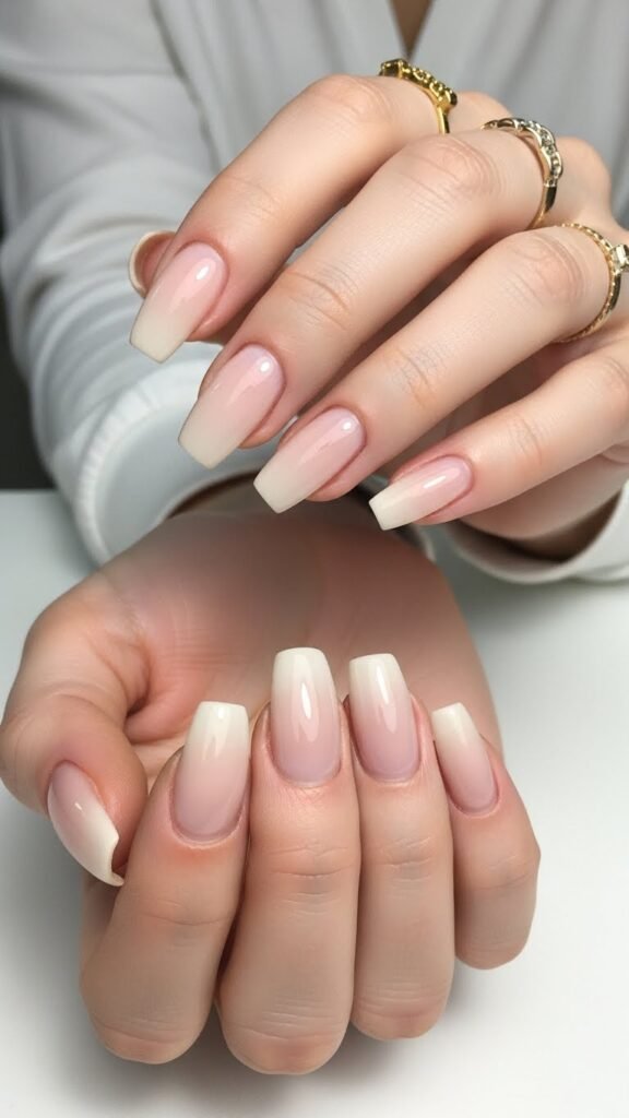 18. Beige Ombré Nude Nail