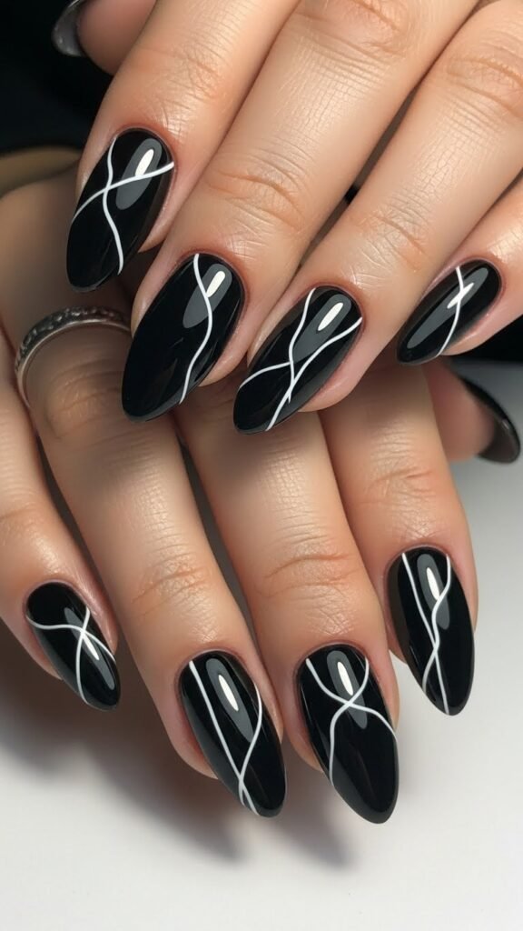 17. Black Chic Nails
