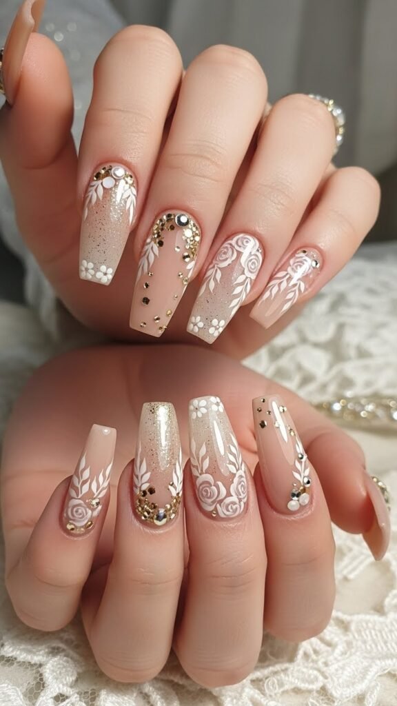 22. Coffin Bridal Shower Nails