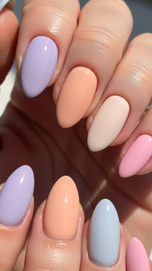 15. Pastel Bridal Shower Nails