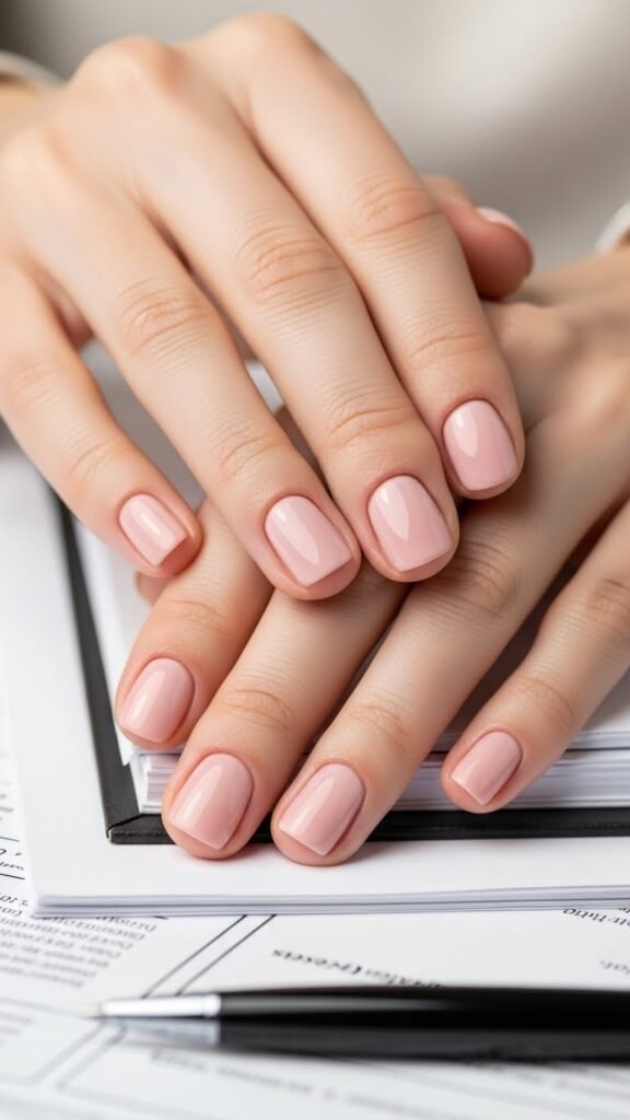 7. Short Round Nails for Office