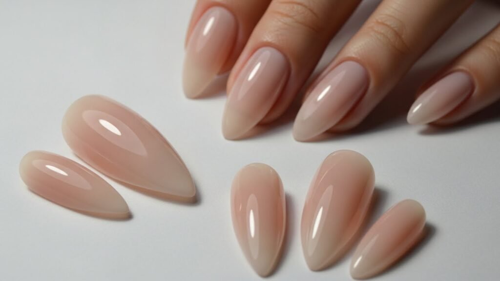 13. “Old Money” Nude Look – Soft Beige Satin Finish