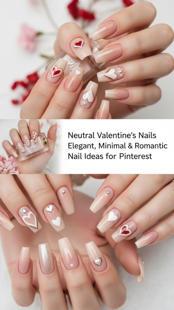 Neutral Valentine’s Nails: Elegant, Minimal & Romantic Nail Ideas for Pinterest