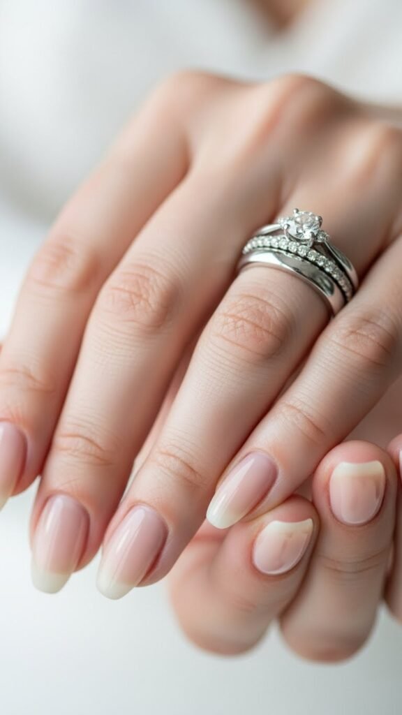 11. Minimal Glossy Nude Nails