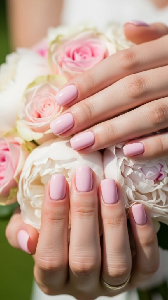 18. Soft Bridal Pink Nails