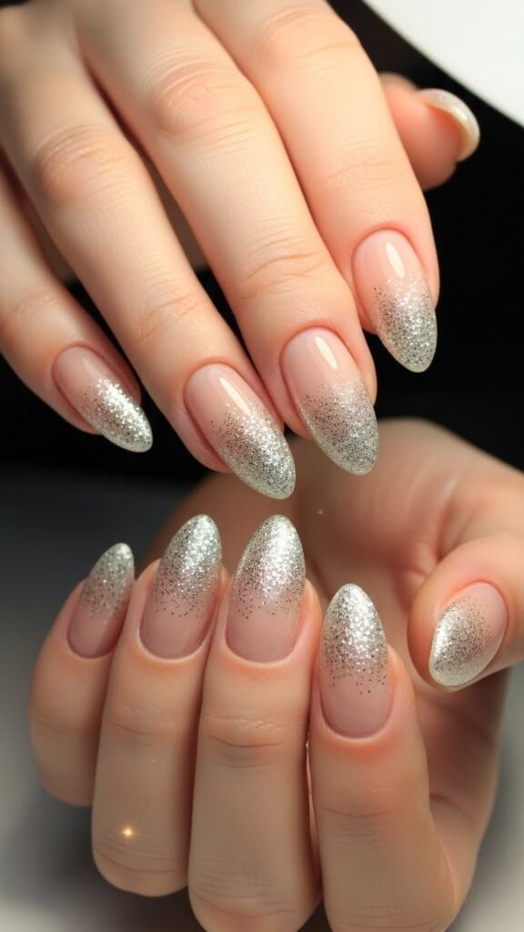 18. Glitter Fade Nails