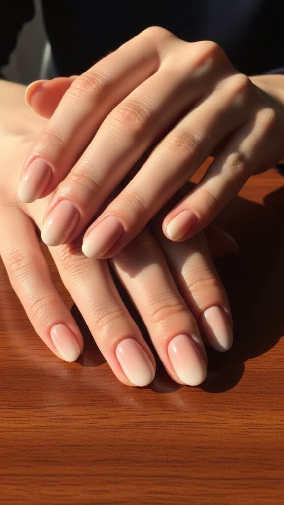 12. Nude Ombre Nails