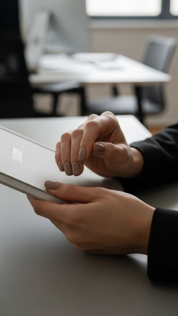 9. Light Taupe Nails