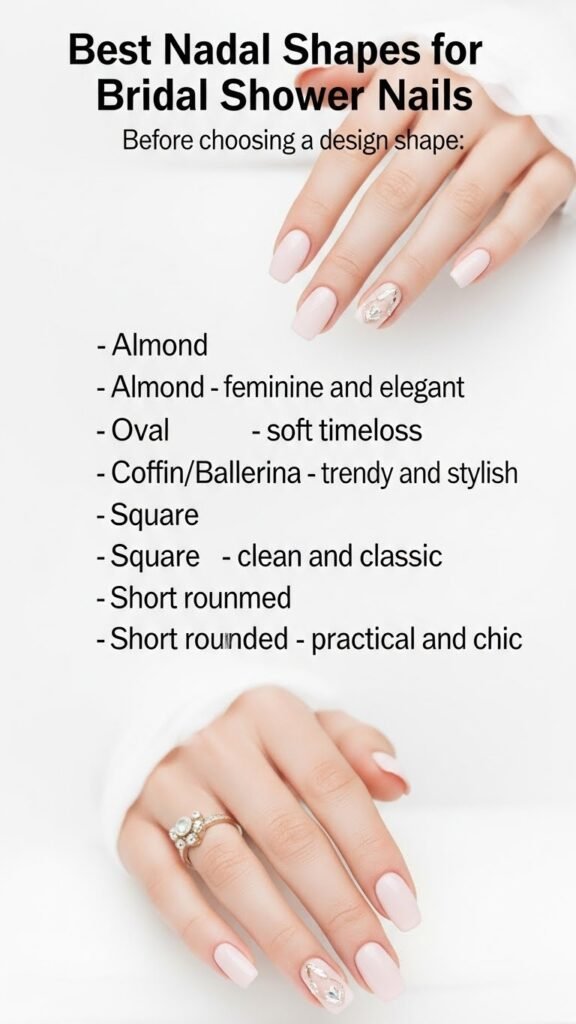 Best Nail Shapes for Bridal Shower Nails