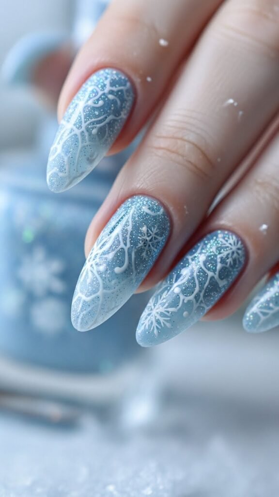 25. Icy Wedding Nails