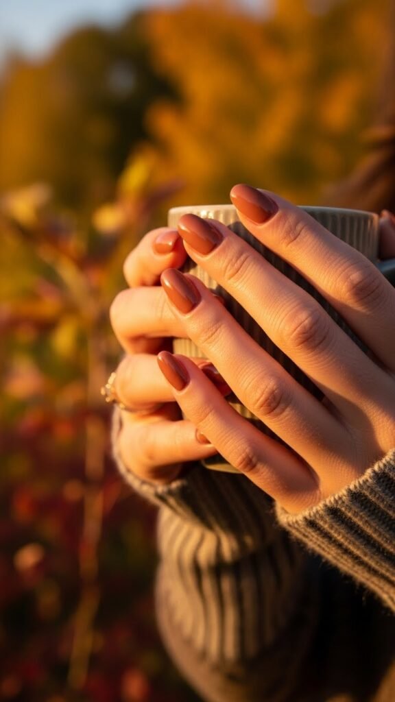 Caramel Neutral Fall Nails
