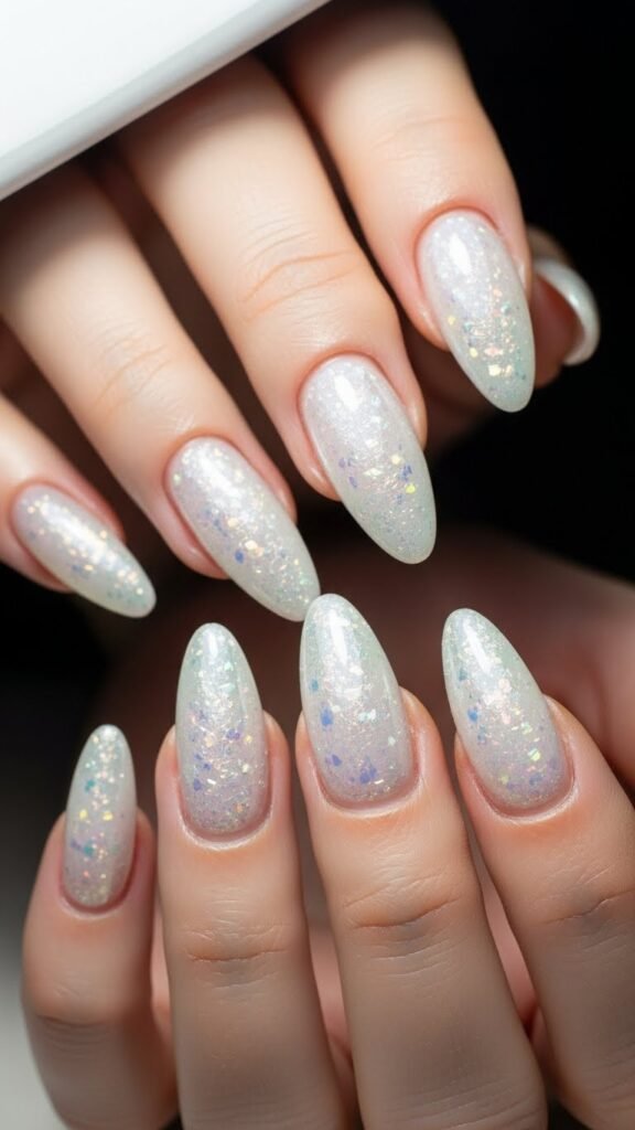9. Minimal Icy Short Nails