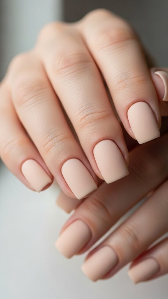 Matte Neutral Nails