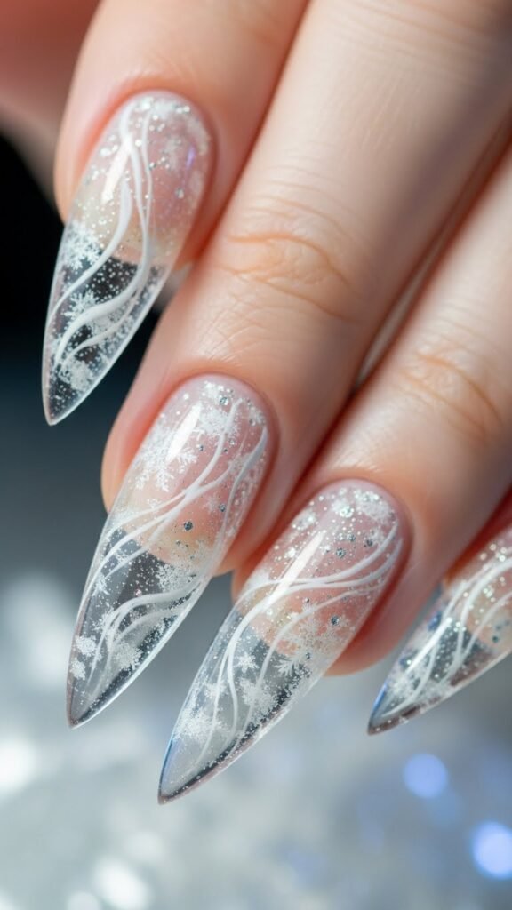27. Ice Cat Eye Nails