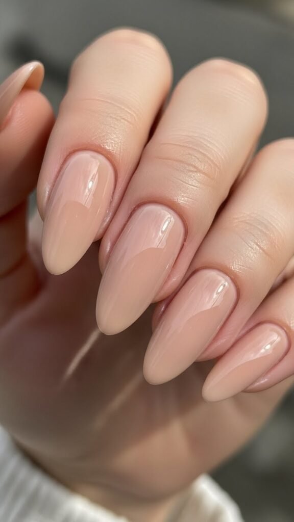 Classic Nude Beige Nails
