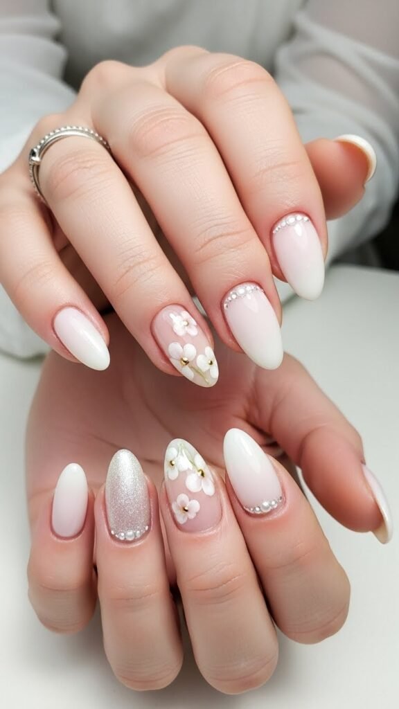 Minimalist Bridal Nails