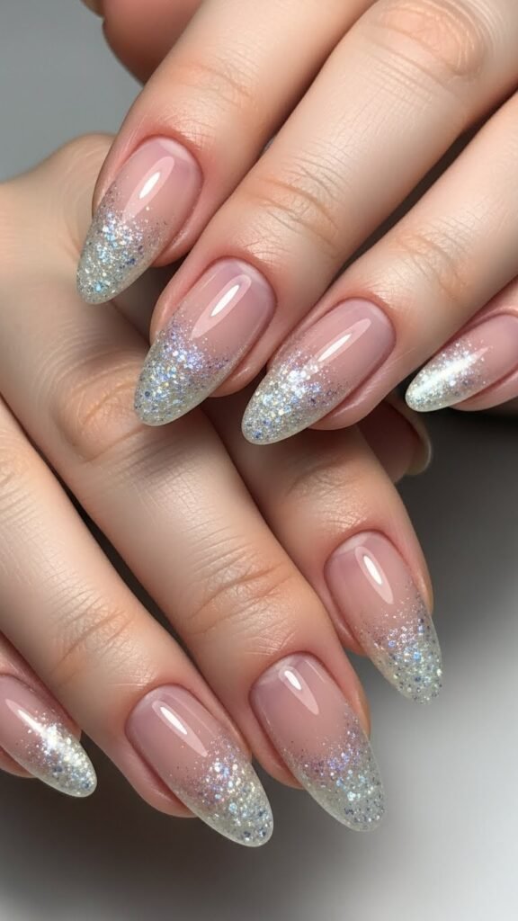 10. Icy Ombre Nails