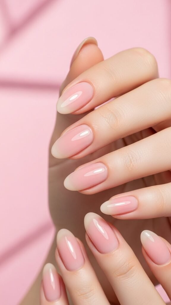 Soft Pink Neutral Nails