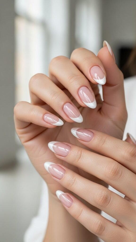 4. Glassy Ice Nails