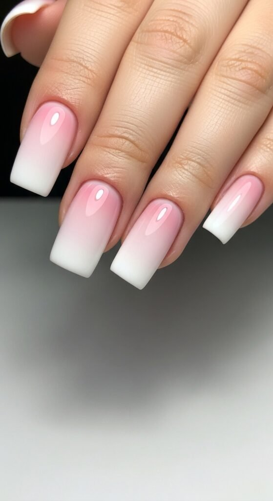 9. Colorful Ombre Square Nail Designs