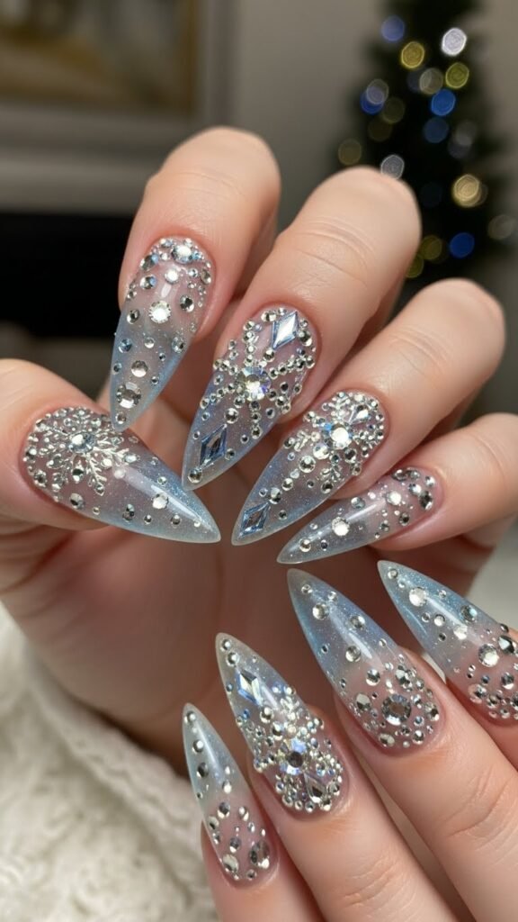 10. Matte Icy Blue Nails