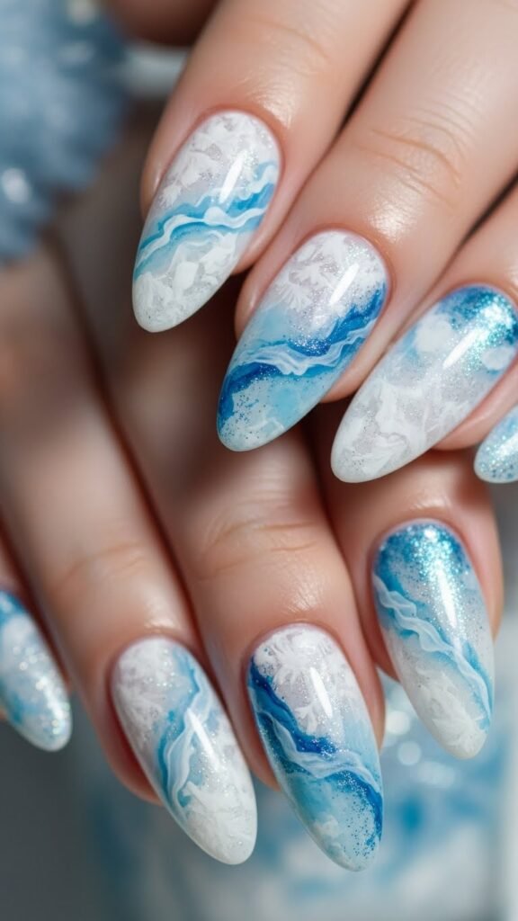 11. Snow White Matte Icy Nails