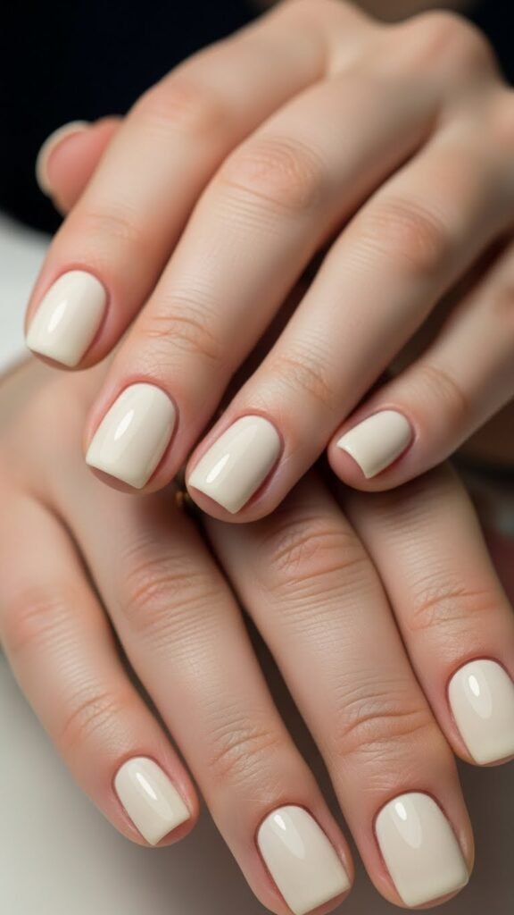 19. Creamy Ivory Nails