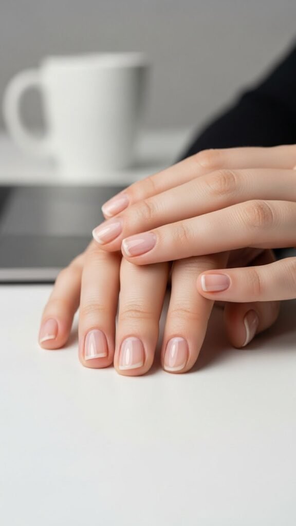 15. Glossy Clear Nails