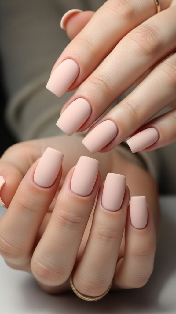 6. Matte Nude Nails