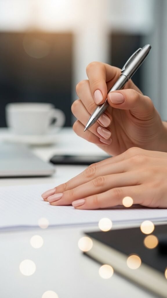 25. Transparent Pink Gel Nails