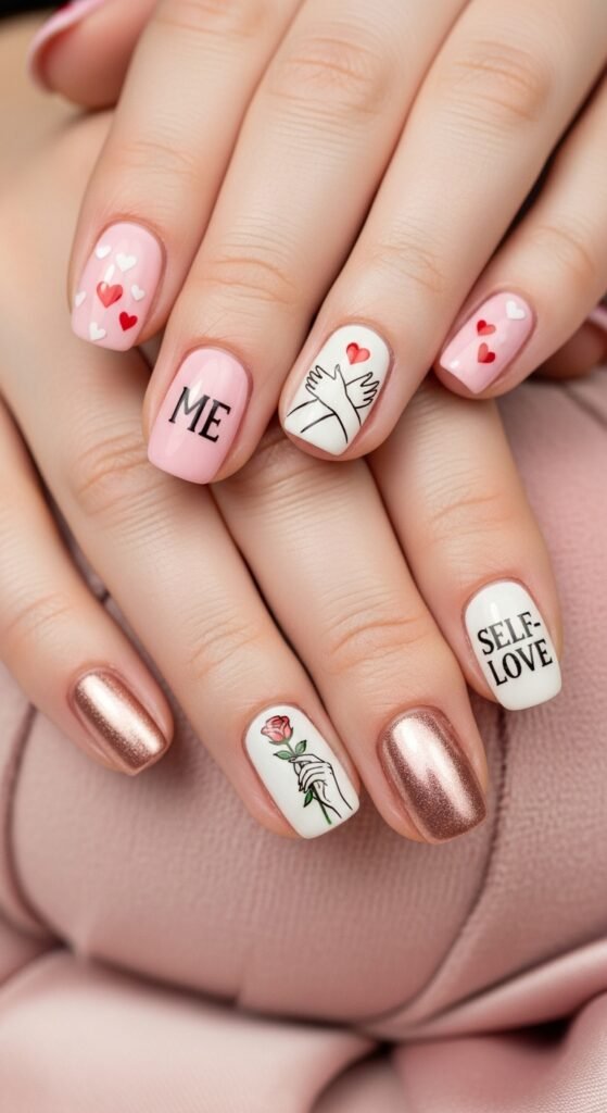 20. Self-Love Valentine’s Nails